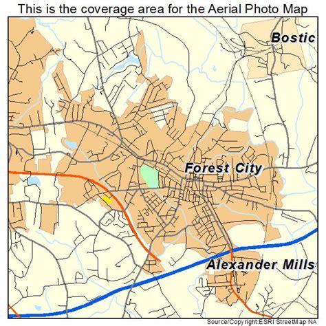 forest city nc map